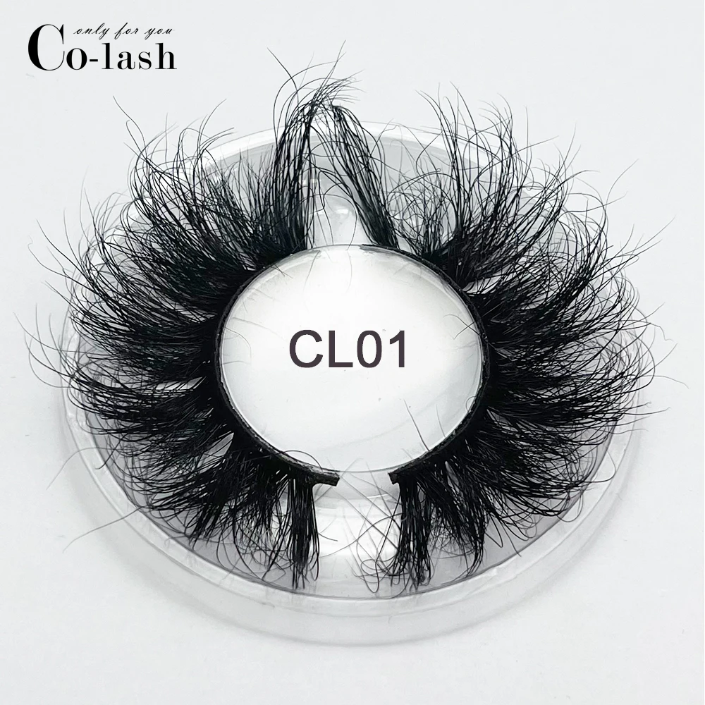 

Elyco 1 pair 25mm Fluffy Mink Lashes Super curly false eye lashes thick 5D strip lashes reusable long lasting False eyelashes