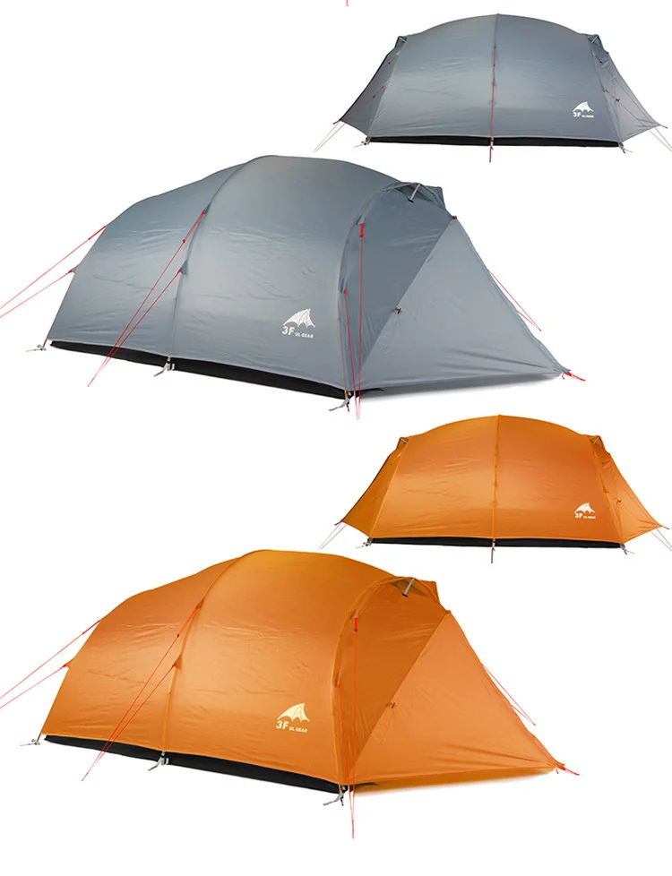 3F UL GEAR Сверхлегкий 4 человека 3 сезона 4 сезона 15D палатка для кемпинга на открытом воздухе Пешие прогулки альпинистские водонепроницаемые палатки