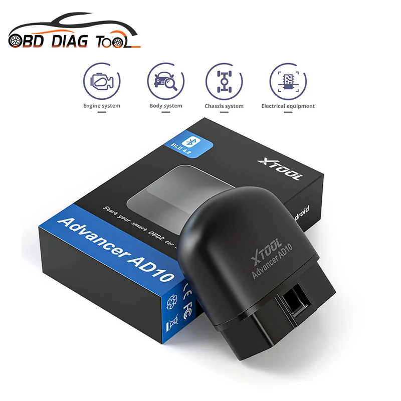 Оригинальный Автомобильный сканер XTOOL AD10 advмант BT 4 2 OBDII ELM327 Bluetooth с HUD