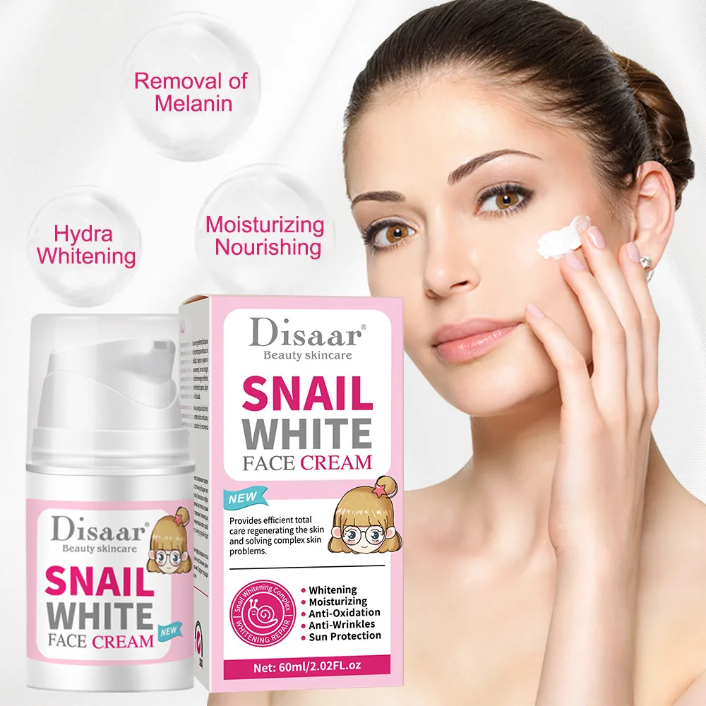 

Snail Facial Cream Skin Care Day Cream Moisturizing Hydrating Nourishing Firming Refreshing Pore-minimizing Regenerating 60ml