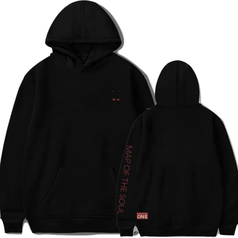 

MAP OF THE SOUL ON:E Man Hoodies Man Sweatshirt Lounge Wear Casual Cloth Fleece Loose Man Hoodies Plus Size 3XL