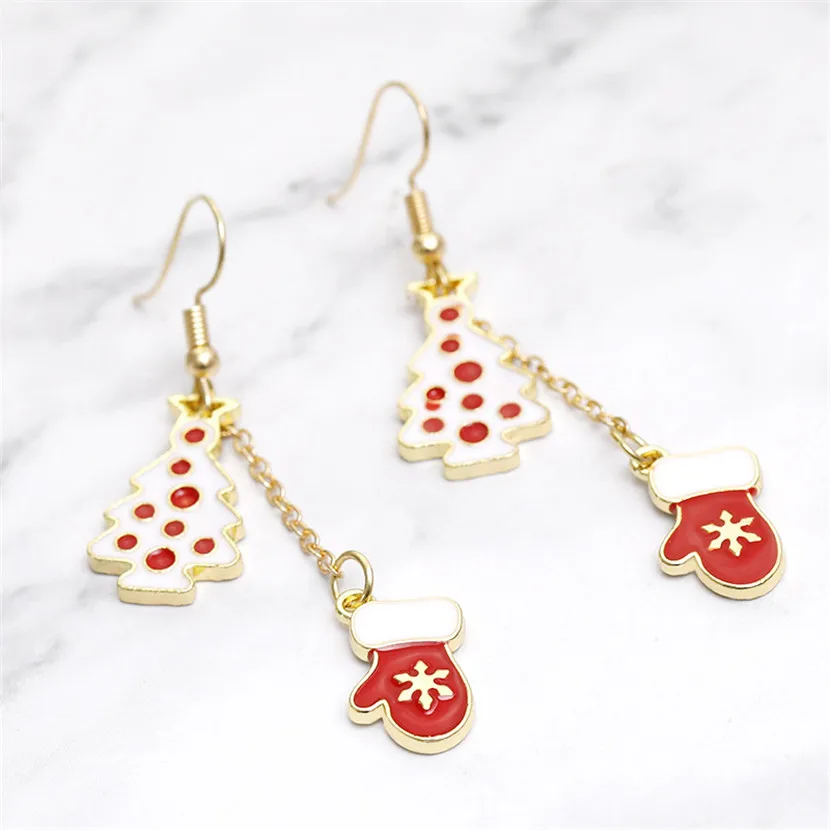 

Women's Earrings Trend Deer Christmas Dangle Earring Pendants Tree Vintage Long Earing Decorations For Girls Unusual New Year