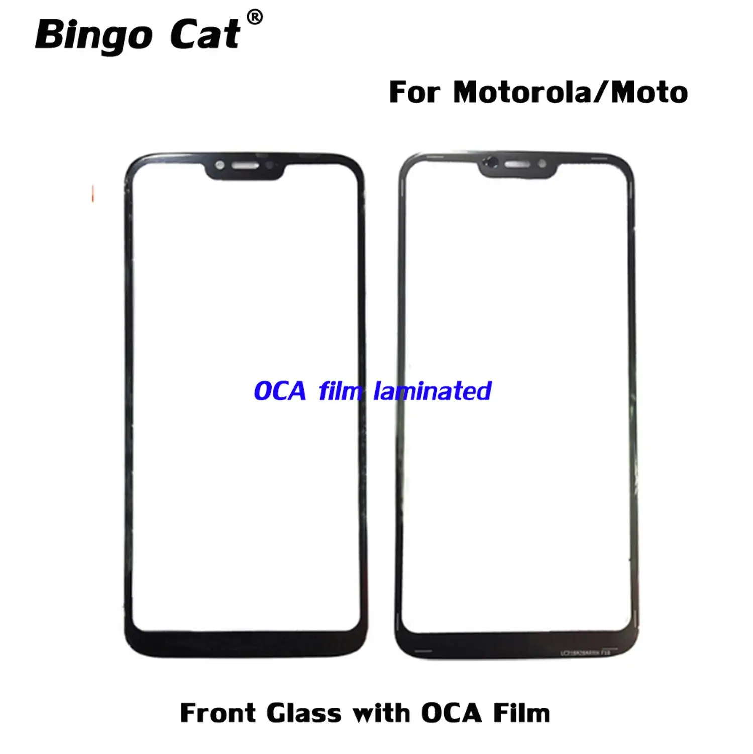 

5pc Outer Glass Lens with OCA Glue Film For Motorola Moto g7 g8 Play Power Plus One Vision Power Front Cracked Glass Replacemnt