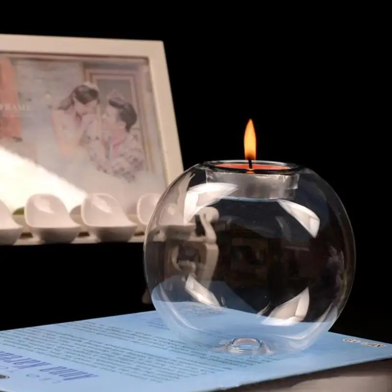 Стеклянная свеча стеклянная подставка для украшения стола|Вазы| |