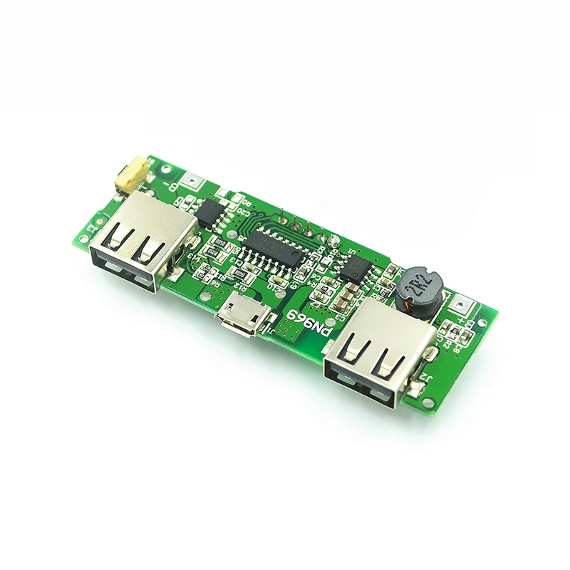 Светодиодный двойной USB 5V 2.4A Micro/Type-C мобильный Банк питания 18650 зарядный Модуль