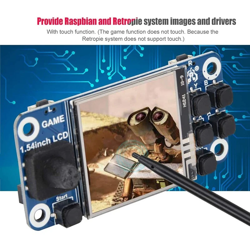 

1.54 Inch Mini LCD Press Sn for Raspberry Pi Game Zero W/2B/3B+/4B Mini Game Console LCD Display 240X240