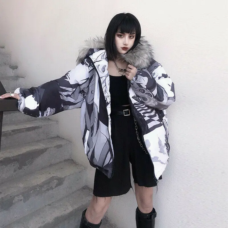 

JoJo's Bizarre Adventure Giorno Giovanna Coat Down Jacket Winter Gift