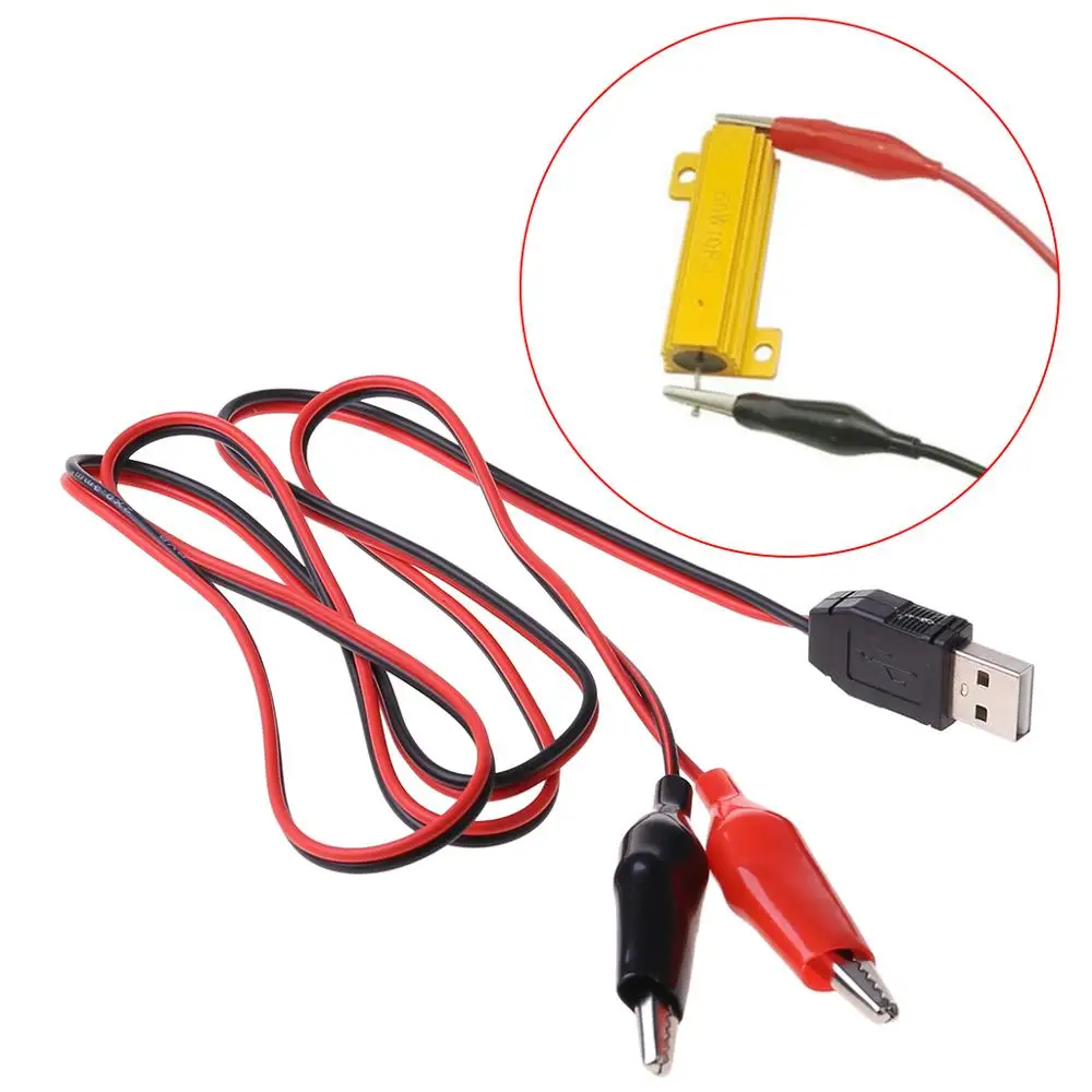 Медные зажимы аллигатора с проводом Мужской USB разъем Тестовые провода крокодил
