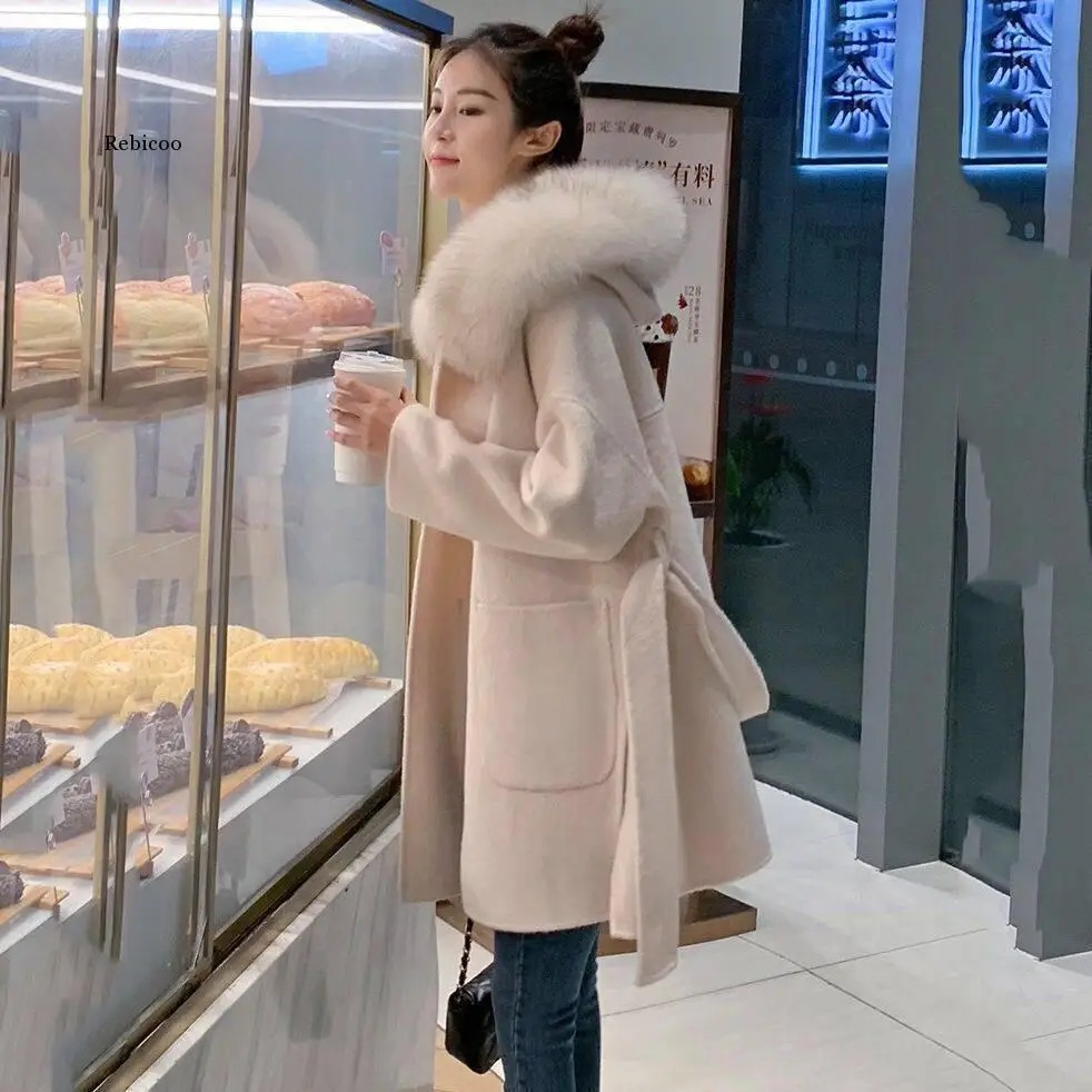 Пальто из искусственного меха зимняя куртка Женская Толстая пушистая