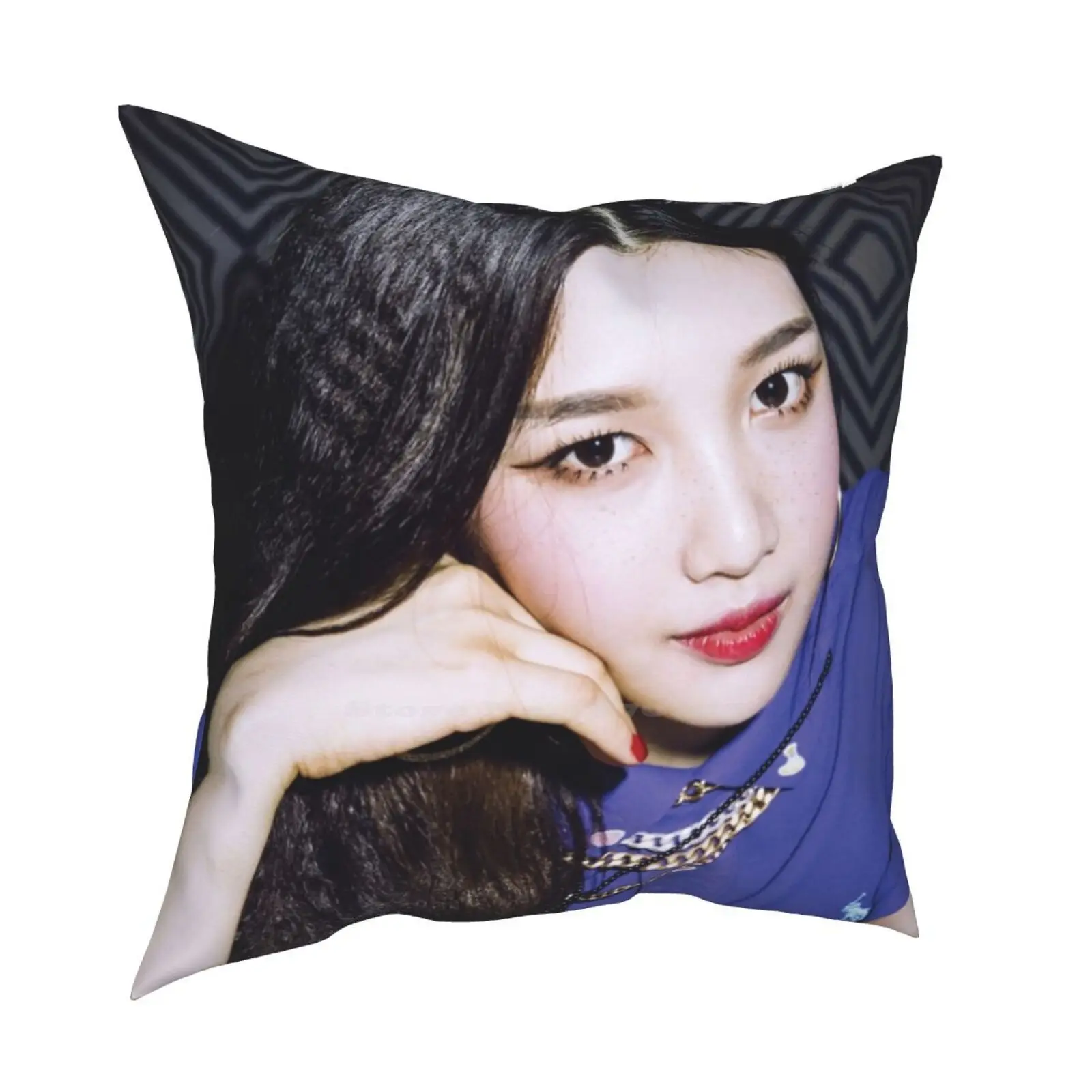 Красная бархатная забавная Милая декоративная квадратная наволочка г. Ирен