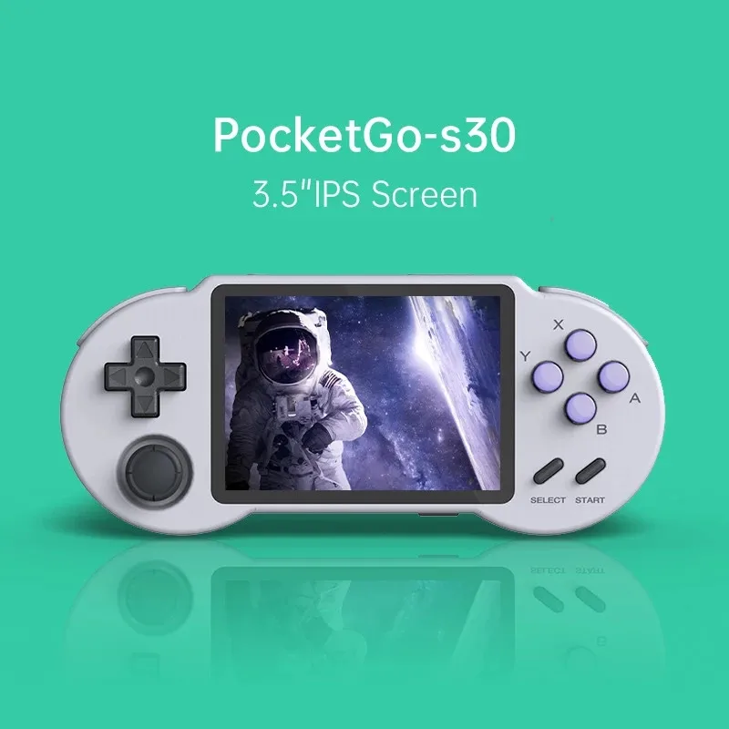 Pocketgo S30 Ретро игровая консоль с чипом A33 3 5 дюйма IPS экран 64 Гб предустановленный 8500