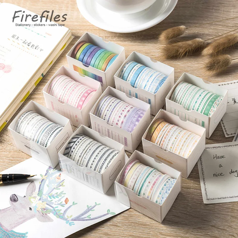 

Cute Washi Tape Set Kawaii DIY Diary Decoration Basic Materials School Office Art Supplies Masking Tape Stickers 10pcs/set