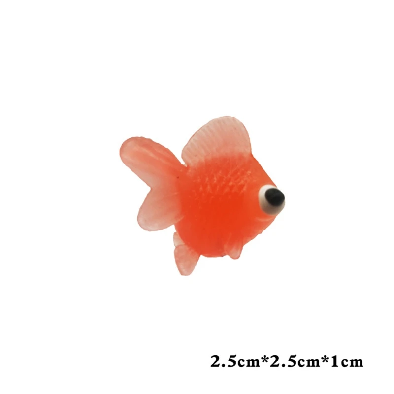 

10pcs Rubber Simulation Small Goldfish Gold Fish Kids Toy Decoration Bath Toy