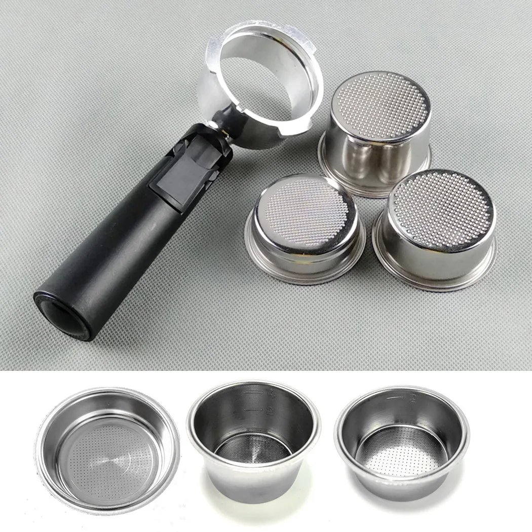 

Household 51mm Bottomless Filter Coffee Machine Domestic Coffee Machine Accessories Bracket Handle Hollow Handle