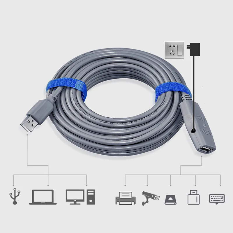 Кабель-удлинитель USB штырь-гнездо 2 0 со светодиодной подсветкой | Электроника