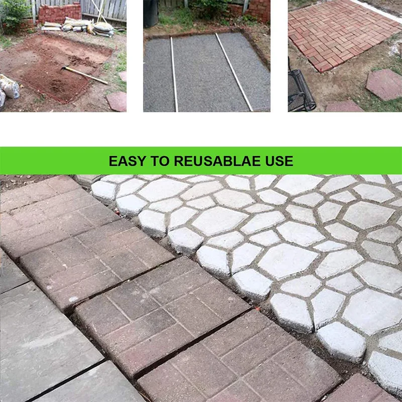 2 Шт 15 7x15 7x1 57 дюймов Walk Path Maker многоразовые бетонные формы Каменная форма шаговый