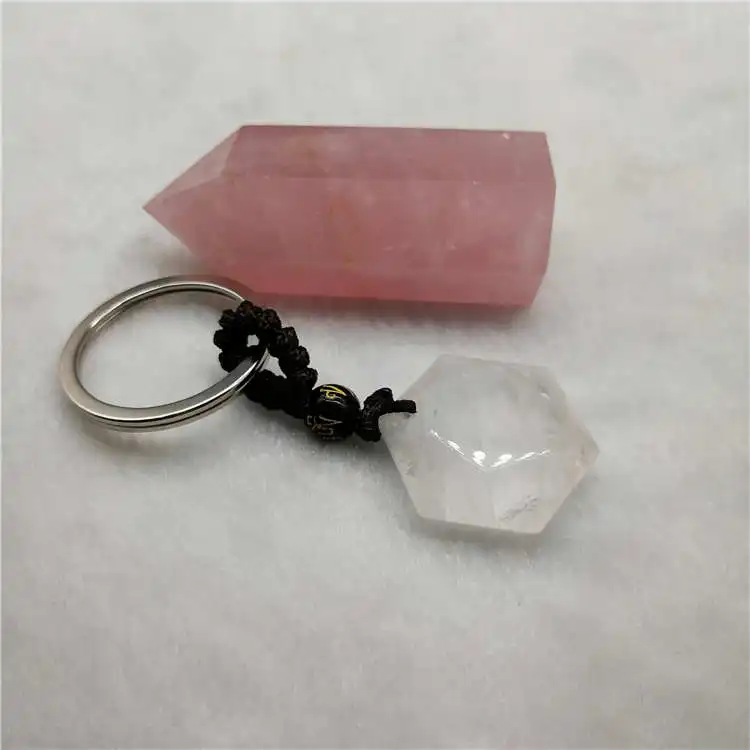 Прямая поставка природный камень кристалл кварц Шесть звезд счастливый амулет