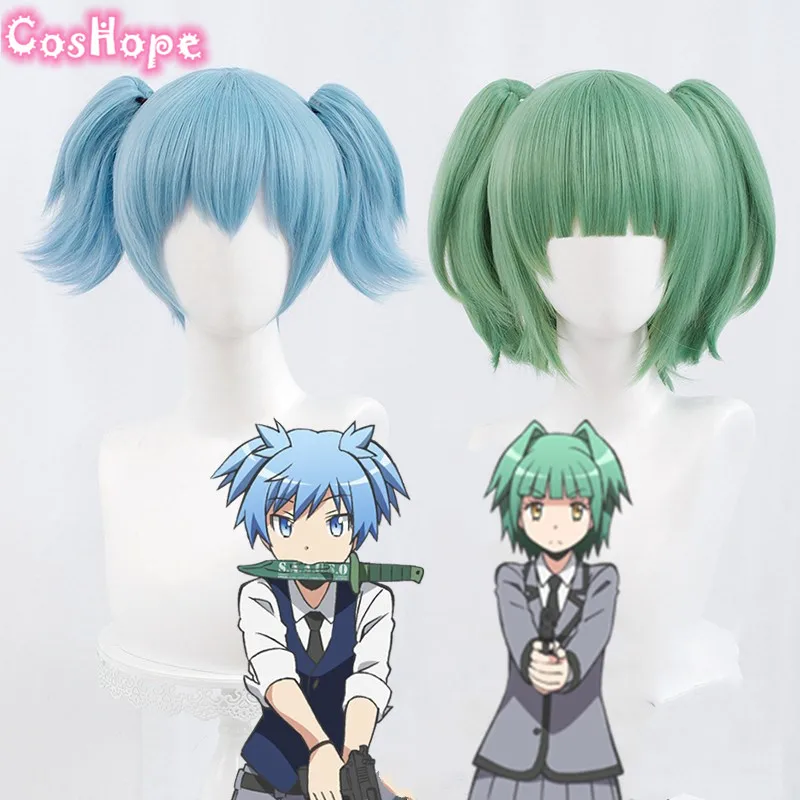 Парик для косплея из класса убийц термостойкие синтетические волосы синего и