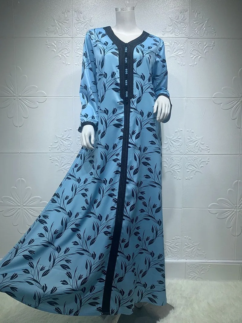 Платье Рамадан ИД Мубарак хиджаб для женщин модная мусульманская Этническая