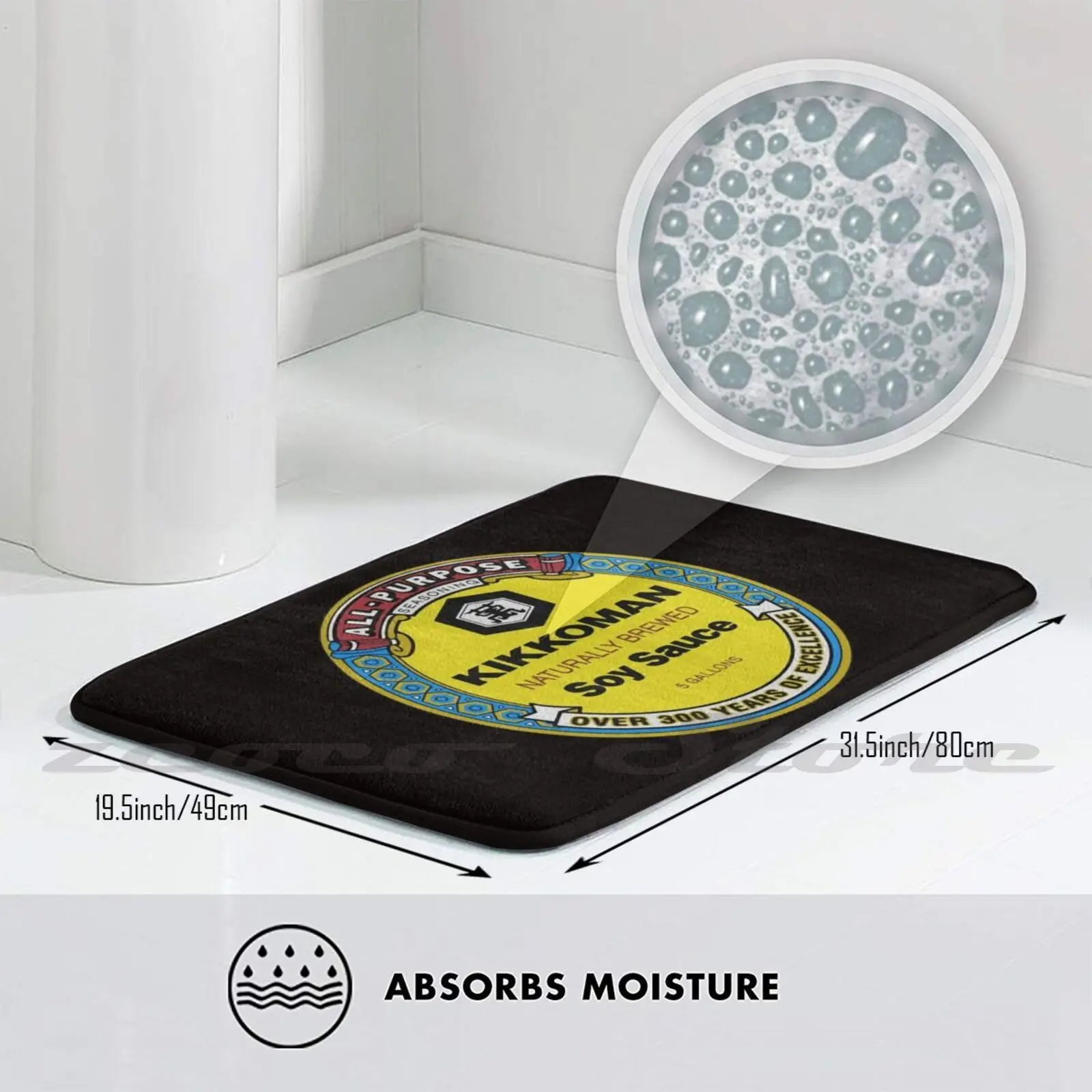 Универсальный летний коврик Kikkoman с соевым соусом влагопоглощающий нескользящий