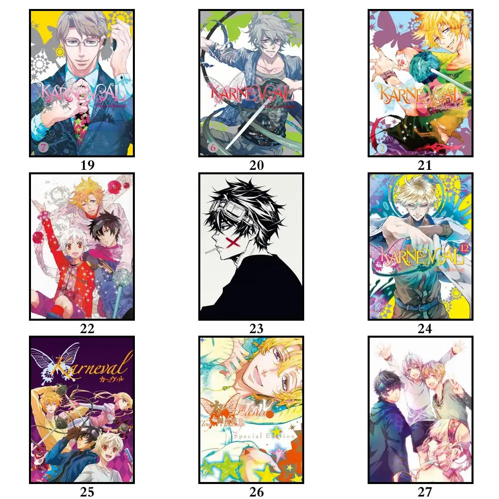 33 дизайна аниме карнавал плакат из белой бумаги художественная красивая