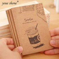 1pcs retro cowhide notebook student cute soft face copy small book carry cartoon stationery sketch supplies wholesale