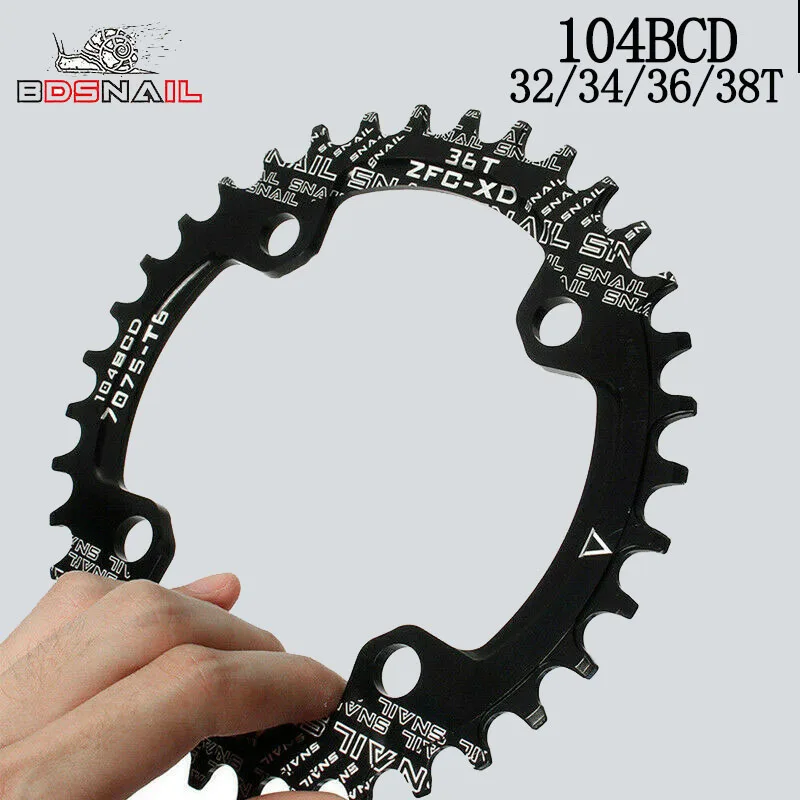 

MTB 104 BCD передняя Звездочка 8/9/10/11 Скорость Звездочка один цепь для скоростного велосипеда кольцо 32T 34 Т 36 38T узкая широкая цепь из колец цепь ве...