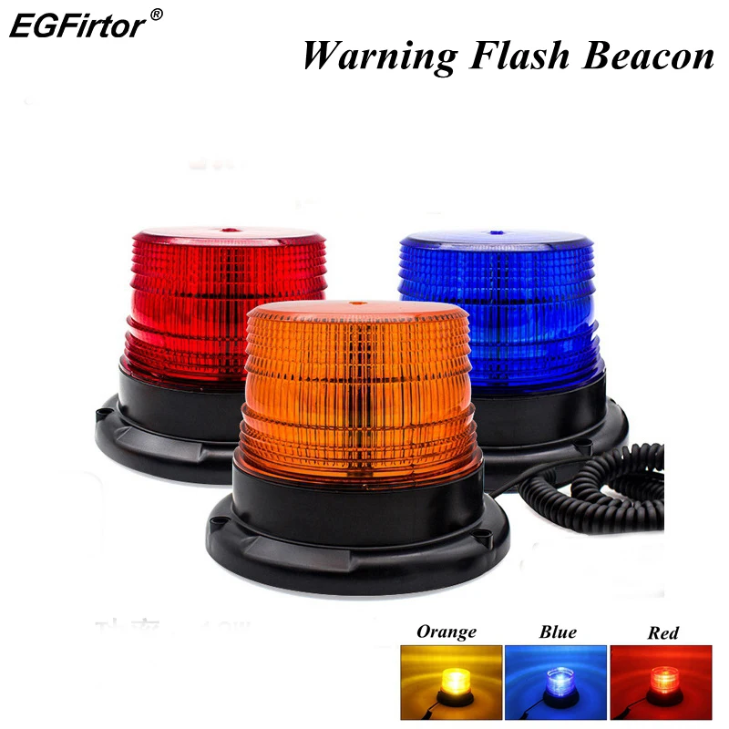 

Warning Flash Beacon Emergency Indication LED Lamp Car Rotating Traffice Safety Light Magnet Ceiling Box Flash Strobe