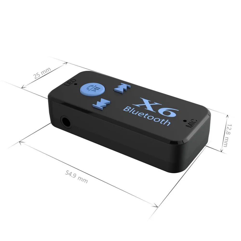 Автомобильный Bluetooth X6 музыкальный приемник адаптер 3,5 мм разъем беспроводной громкой связи автомобильный комплект с TF кард-ридером функция дропшиппинг