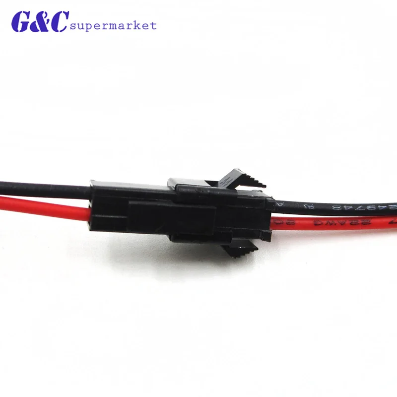 5 пар 2 54 JST SM 2-Pins 200 мм 22AWG Женский штекер соединитель Провода кабели для