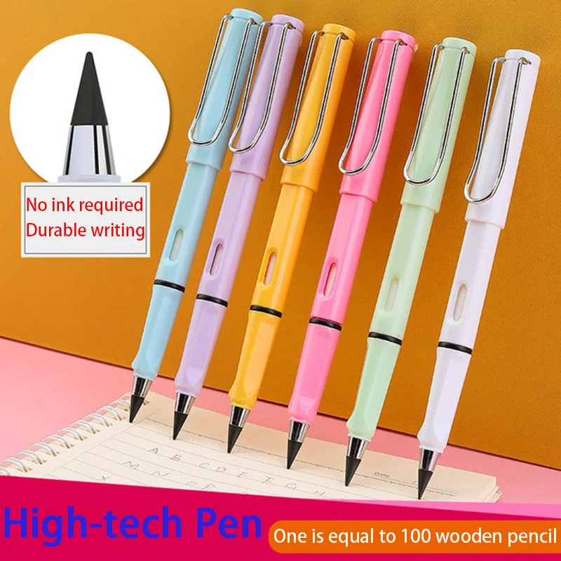 

Creative No Ink Eternal Erasable Pencil Pen No Need Sharpen Pencils Continuous Lead Metal Pen Fine Art Painting Sketch Pencil