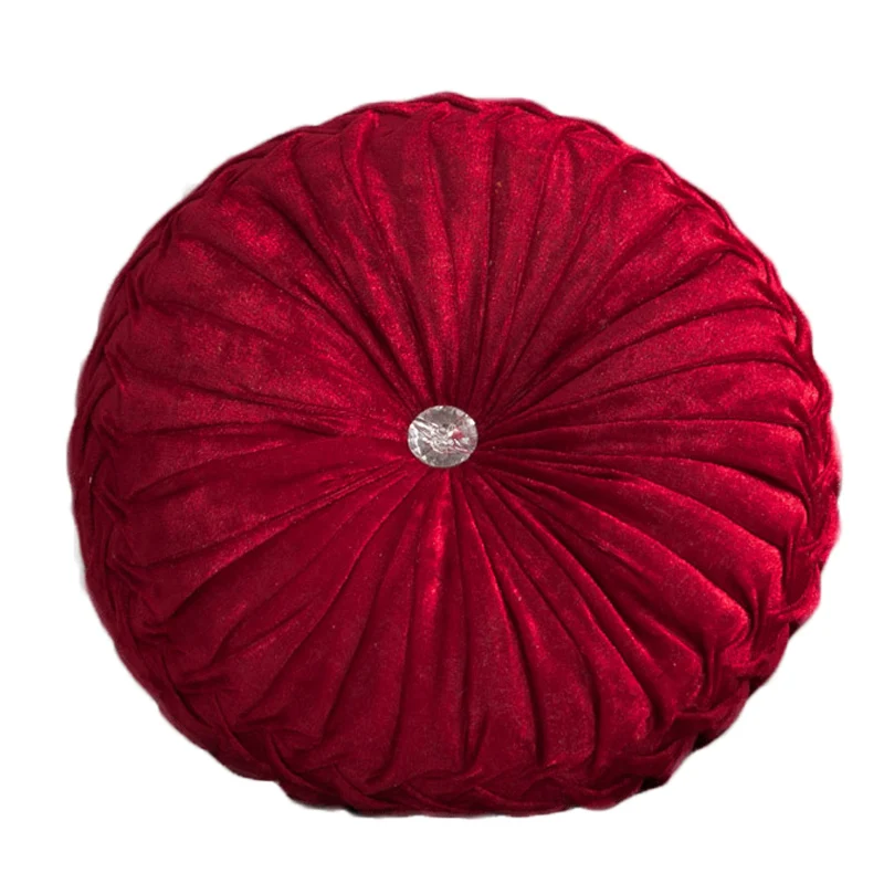 Новая популярная круглая подушка в виде тыквы бархатная плиссированная для