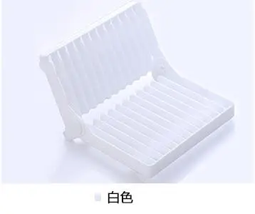 white Складное блюдо, стойка для кухонной плиты, подставка для посуды, подставка для хранения чашек, сушилка, кухонные аксессуары - Цвет: white
