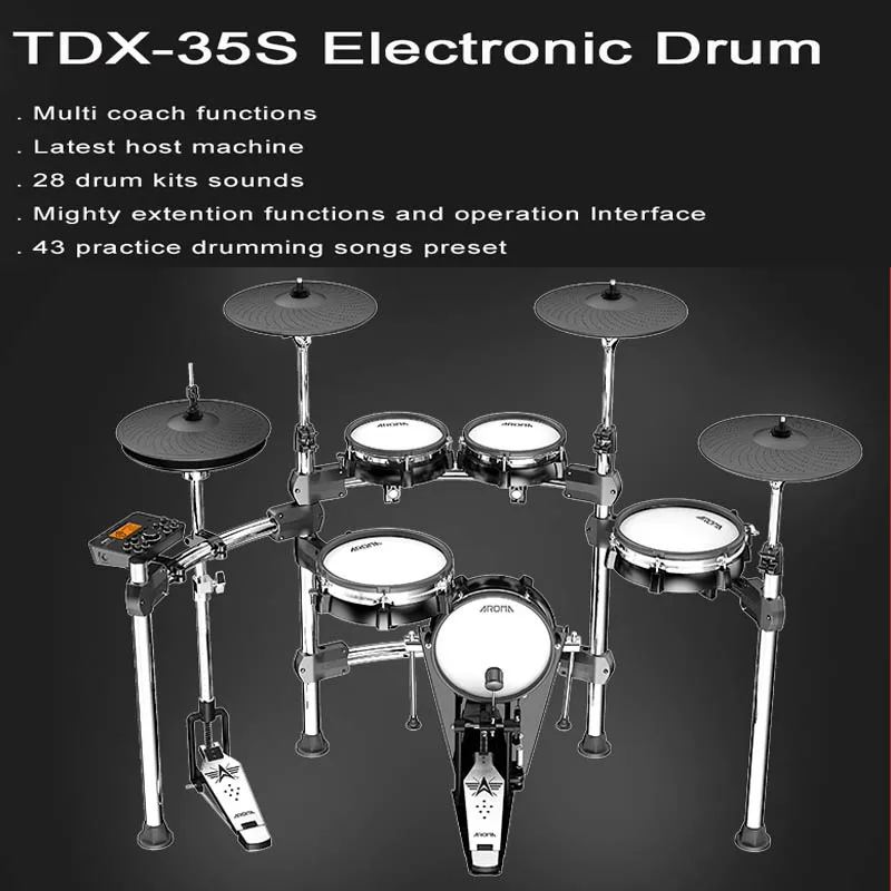 Аромат складной набор электронных ударных стенд ударные встроенный метроном 28