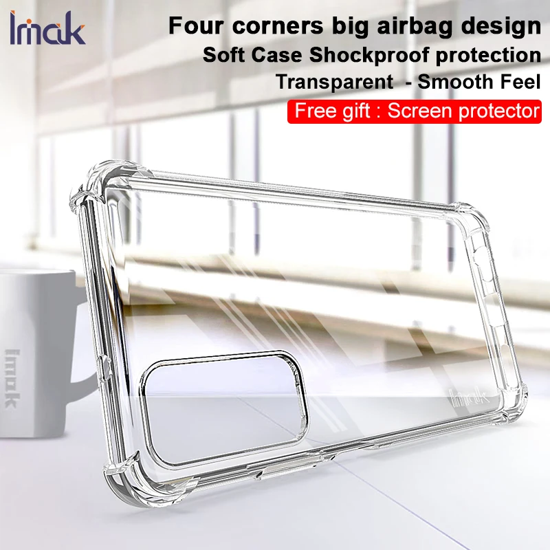 

IMAK Huawei P Smart 2021 Case Huawei Y7A Cover Shockproof Conners Airbags Soft TPU Back Cover Phone Cases