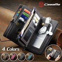 Luxury Zipper Wallet For Samsung Galaxy A51 A71 A72 4G A52 5G Flip Magnet Cards Removable Phone Cover Case Flip Leather Coque