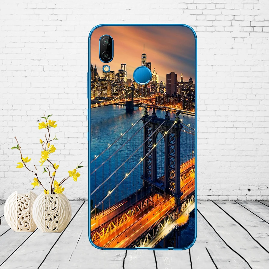 175DD New York City Soft Silicone Cover for Huawei P9 P10 P20 P30 Lite mate 10 20 PRO lite p smart 2019 case | Мобильные телефоны и