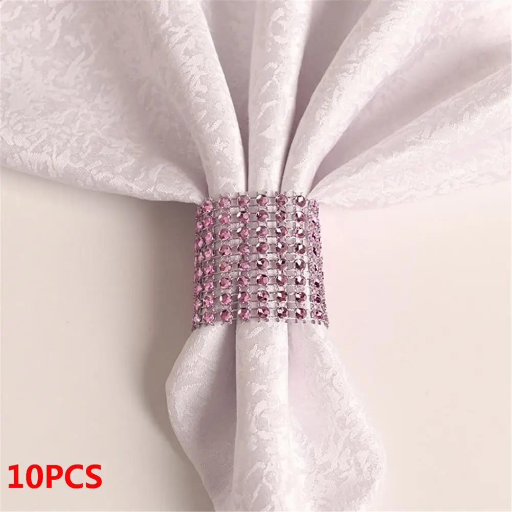 10pcs 5 12 шт. кольца для салфеток для свадьбы Алмазный держатель для салфеток чашка цветочный орнамент вечерние декор для банкетного стола аксессуары салфетка пряжка - Цвет: 10pcs 5
