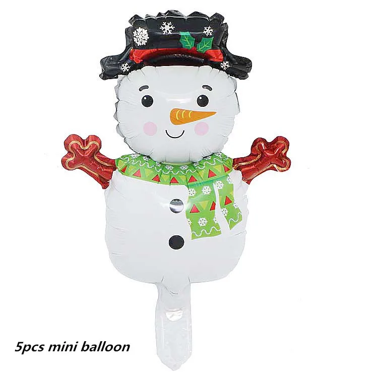 5pcs mini balloon 1 шт. веселые рождественские подарочные сумки Санта-Клаус Рождественская елка упаковочные сумки с новым годом рождественские конфеты сумки Navidad - Цвет: 5pcs mini balloon