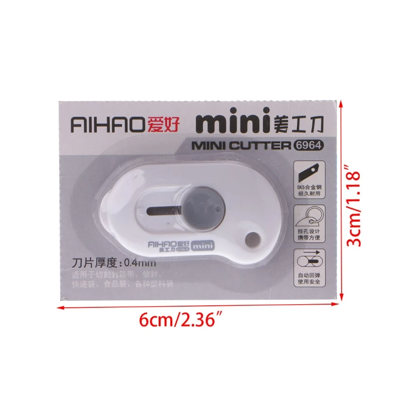 

Cute Solid Color Mini Portable Utility Knife Paper Cutter Office Stationery