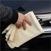 hot 7 size genuine leather wash suede absorbent quick dry towel streak free lint free natural chamois leather car cleaning cloth