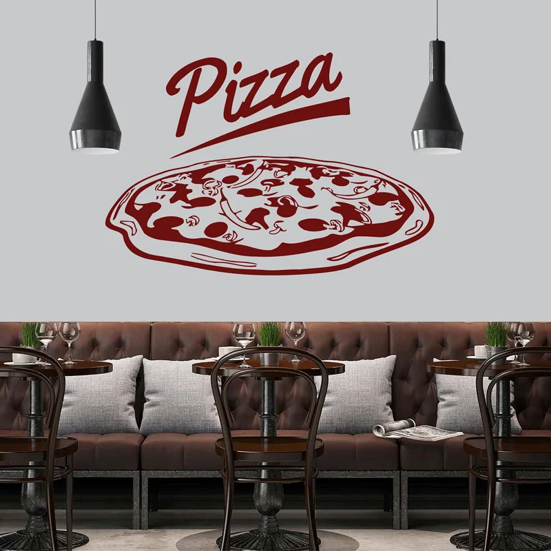 

Наклейки на стену с изображением пиццы, виниловые современные декоративные обои для гостиной, ресторана, кухни, пиццы, фрески, S457