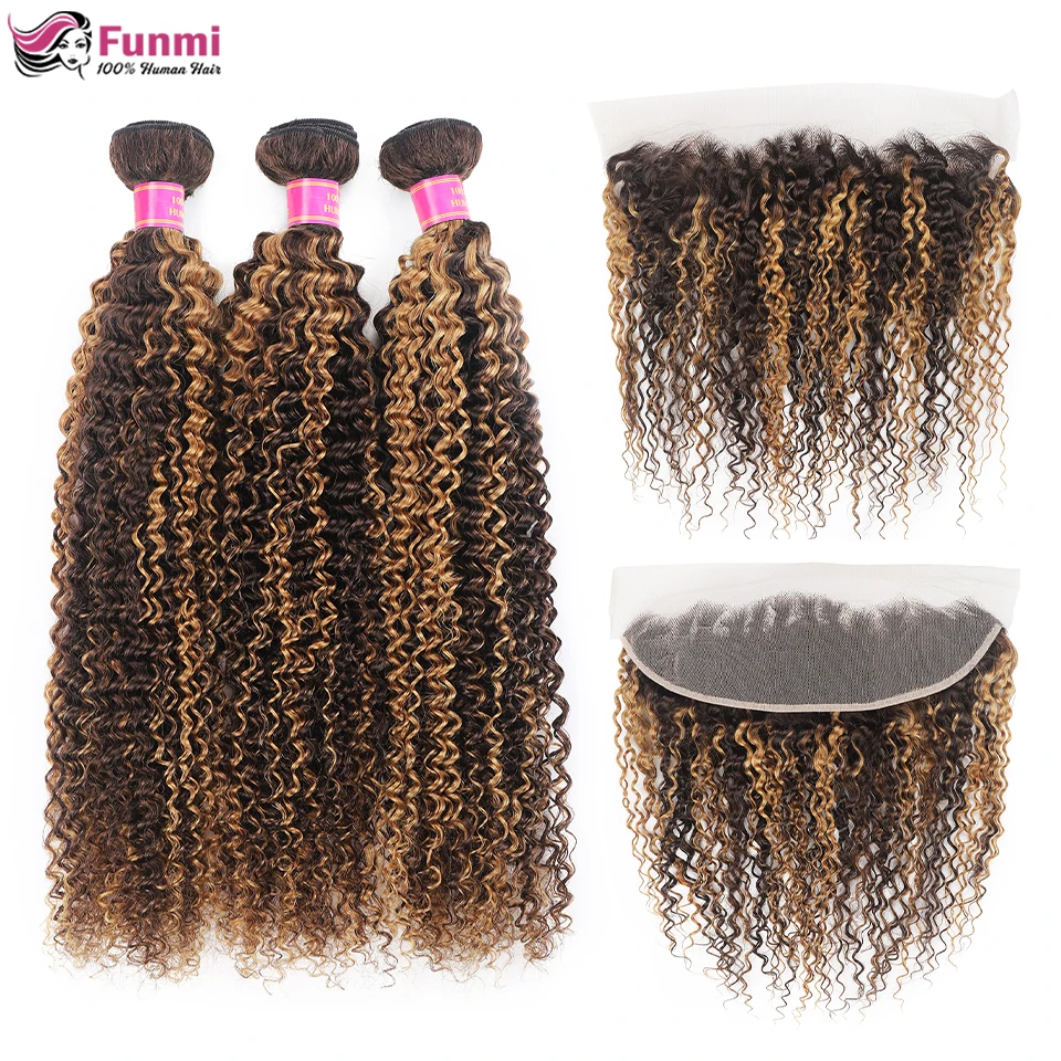 Пупряди для хайлайтера с фронтальной 13x4 дюймовой волнистой пучкой прозрачной