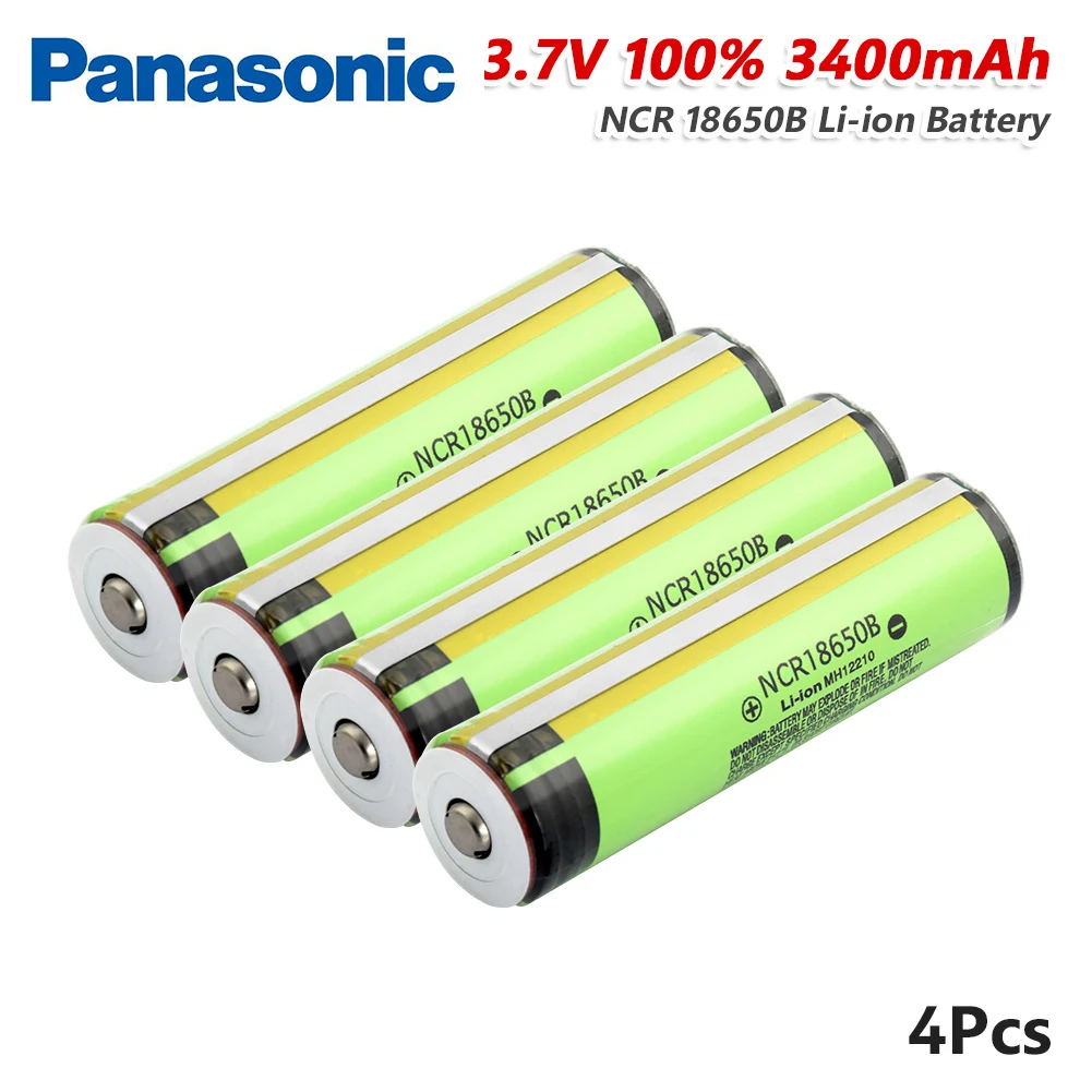Новый защищенный NCR 18650B литий ионный перезаряжаемый аккумулятор Panasonic 18650 3400 мАч 3