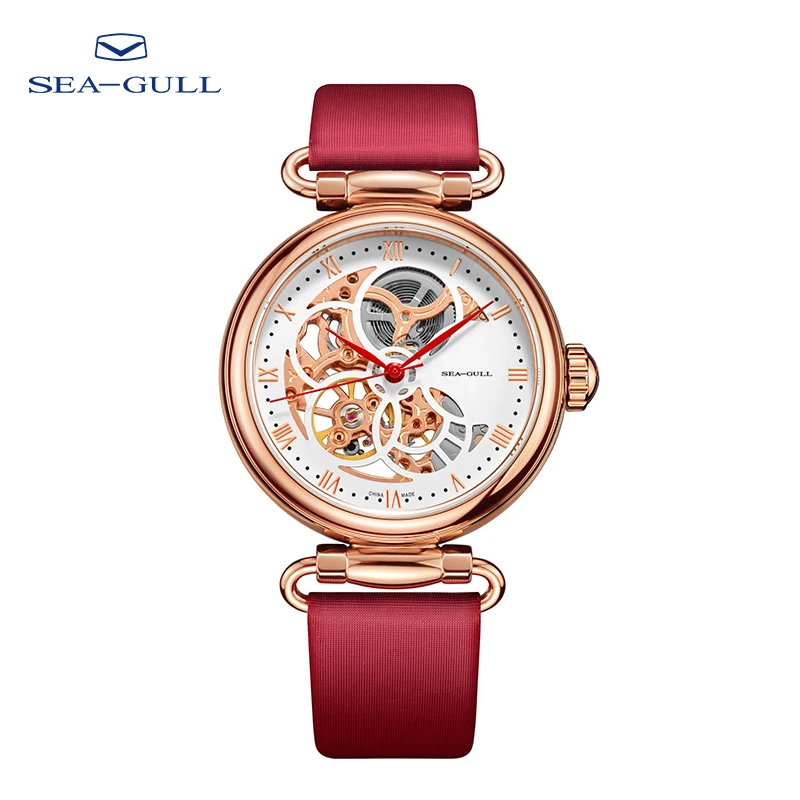 Seagull watch ladies automatic mechanical watch fashion belt waterproof hollow watch time goddess Roman numeral 6002L enlarge