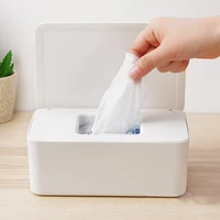 2020 new solid color rectangular napkin storage box tissue dispenser for bathroom kitchen and office black white pink gray 2