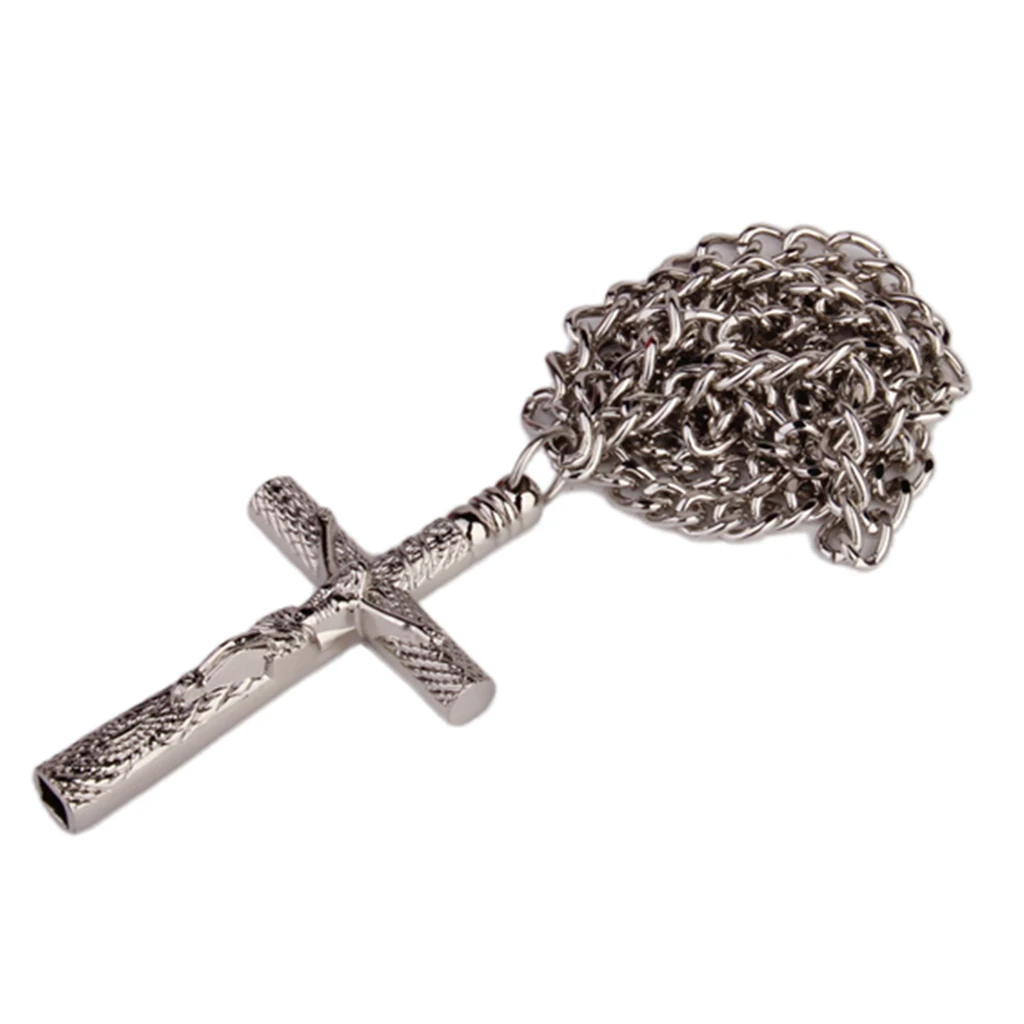 Хромовая сталь Pld Крест Христианский барабан ключ Иисус Распятие ожерелье