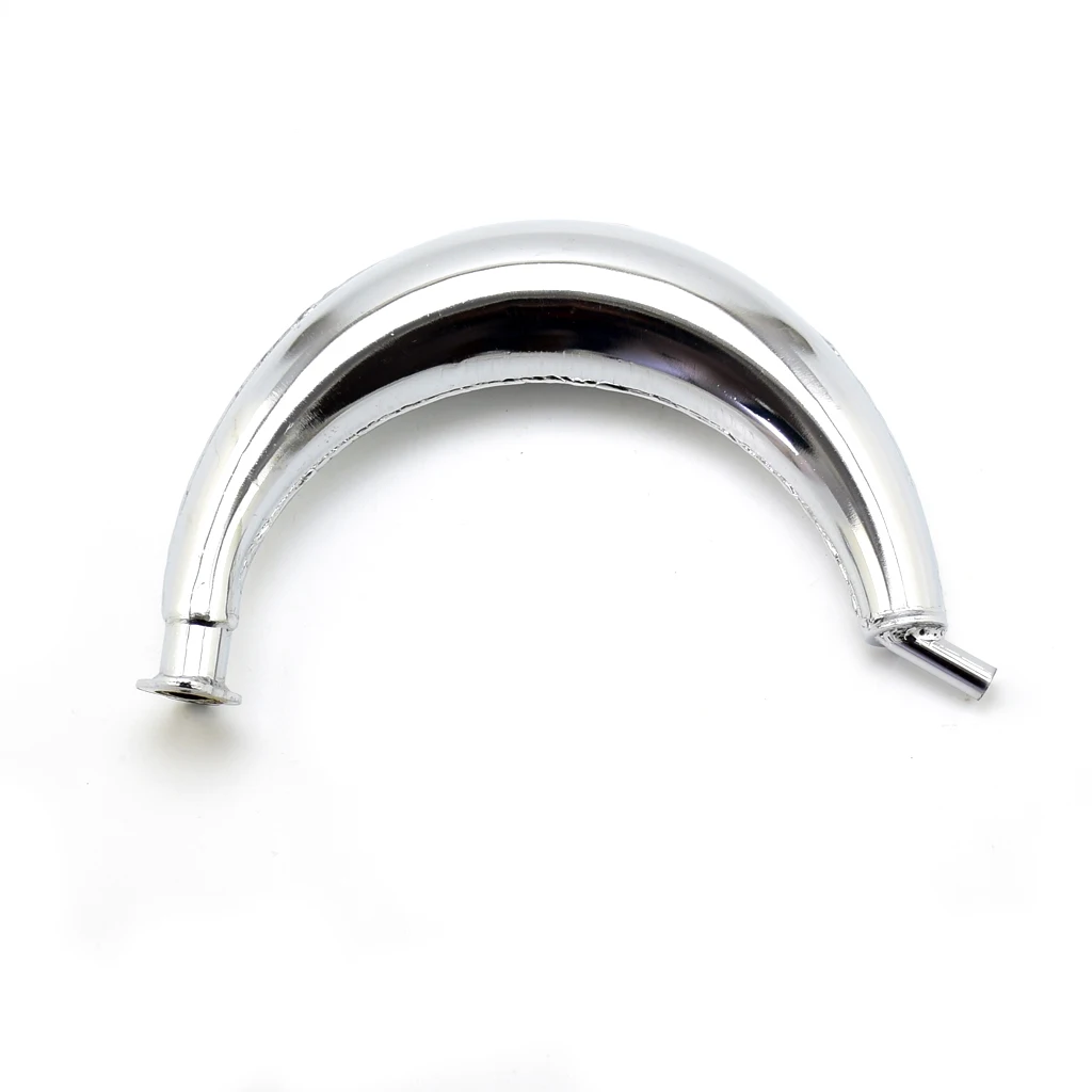 Хромированный глушитель банана выхлопная труба W/прокладка для 49cc 50cc 60cc 66cc 80cc