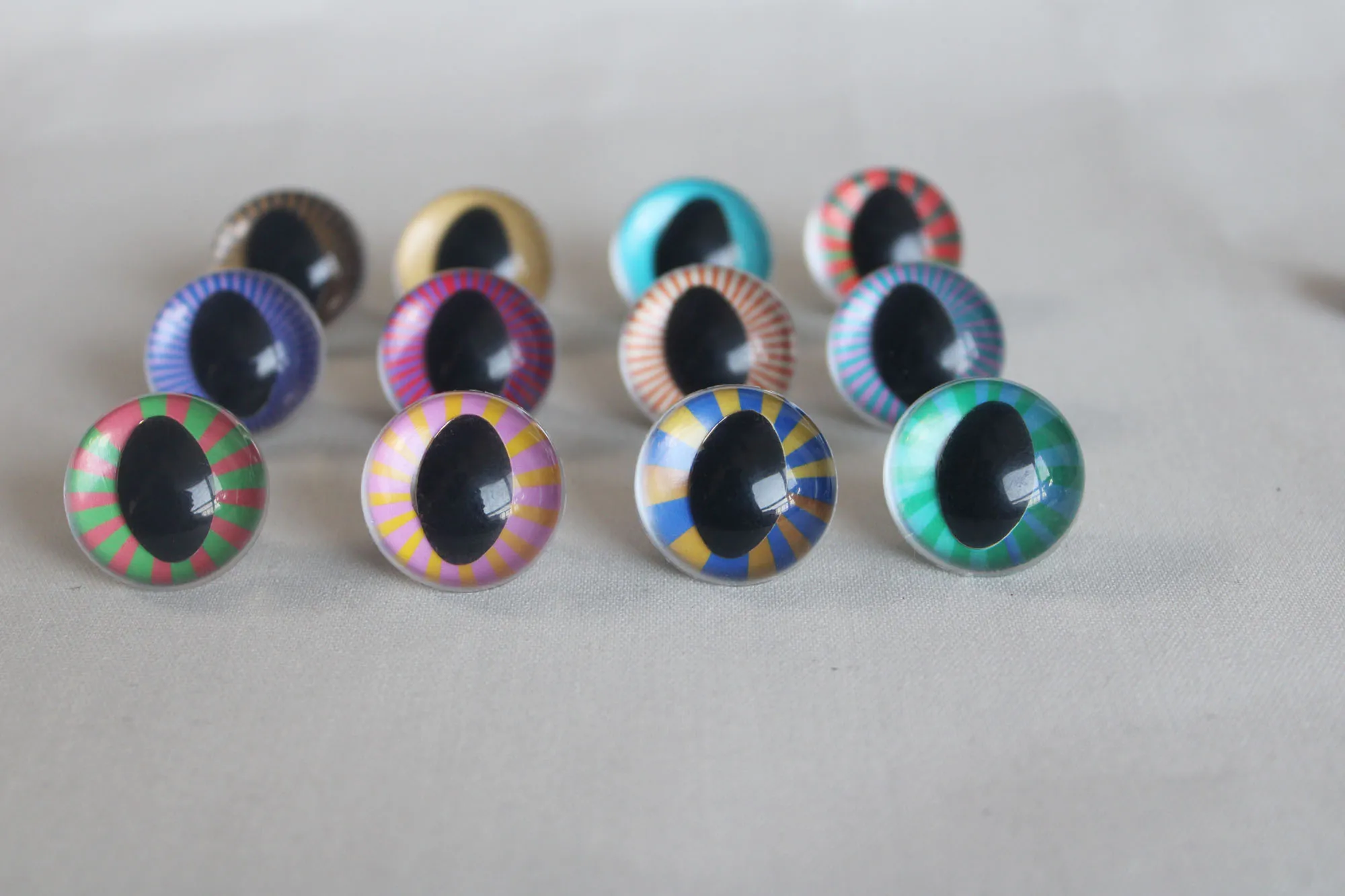 Милые кошачьи глаза 100 шт 12 мм 13 14 15 18-25 прозрачный кристалл безопасности