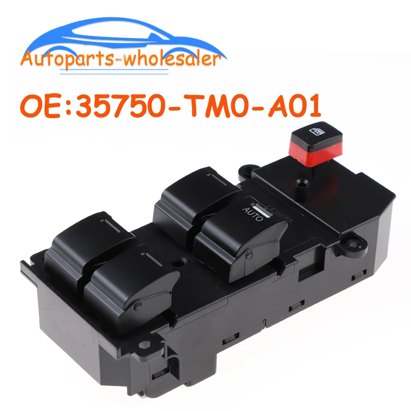 

Car For Honda City 2007-2012 for Honda FIT 2009 35750-TM0-A01 35750TM0A01 RHD Right High Driver Power Window Control Switch